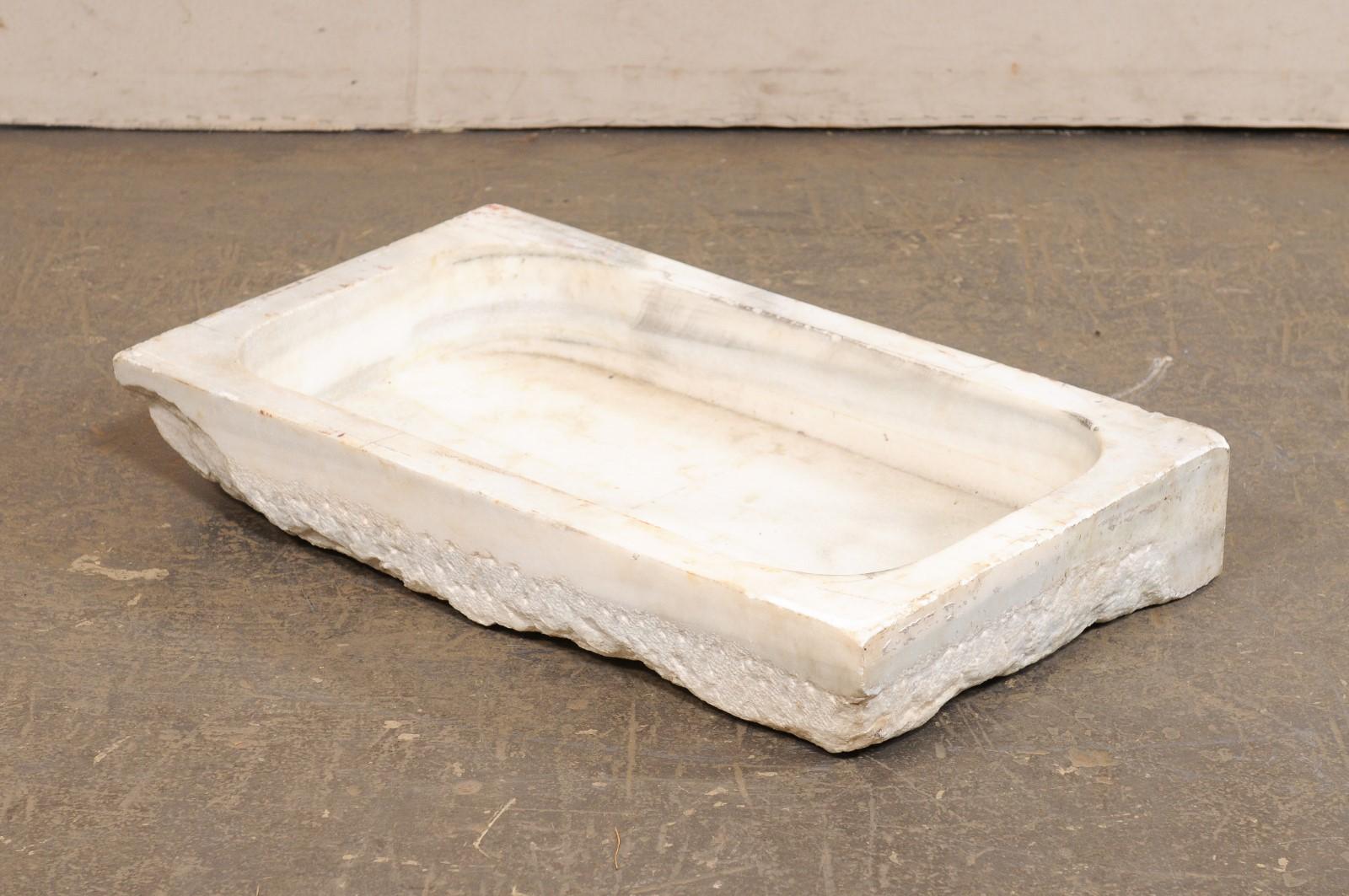 Lavandino in marmo bianco spagnolo del XIX secolo in vendita 1