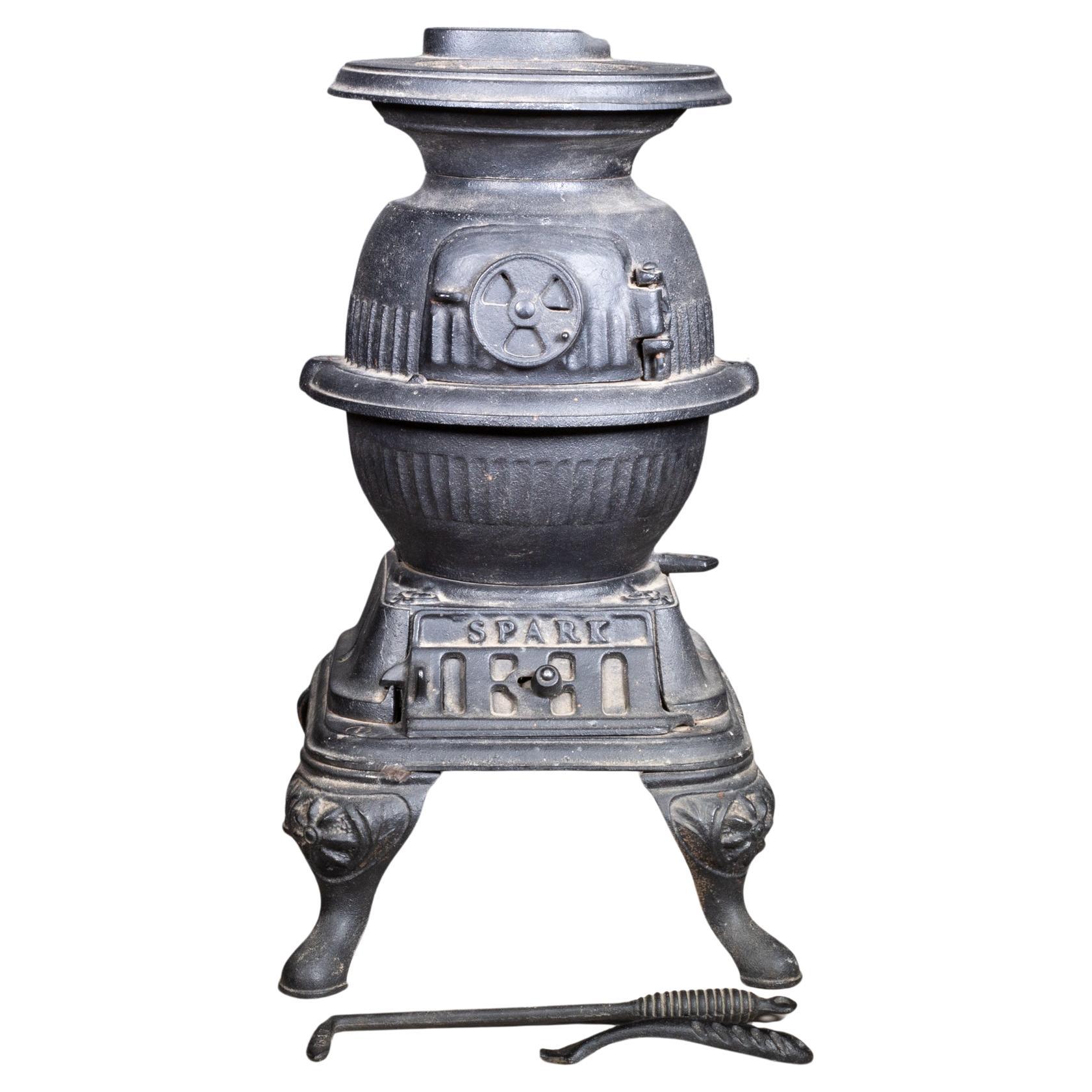 19e s. Échantillon du vendeur d
étincelles de poêle à bois