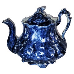 Antique 19th C Spongeware Teapot