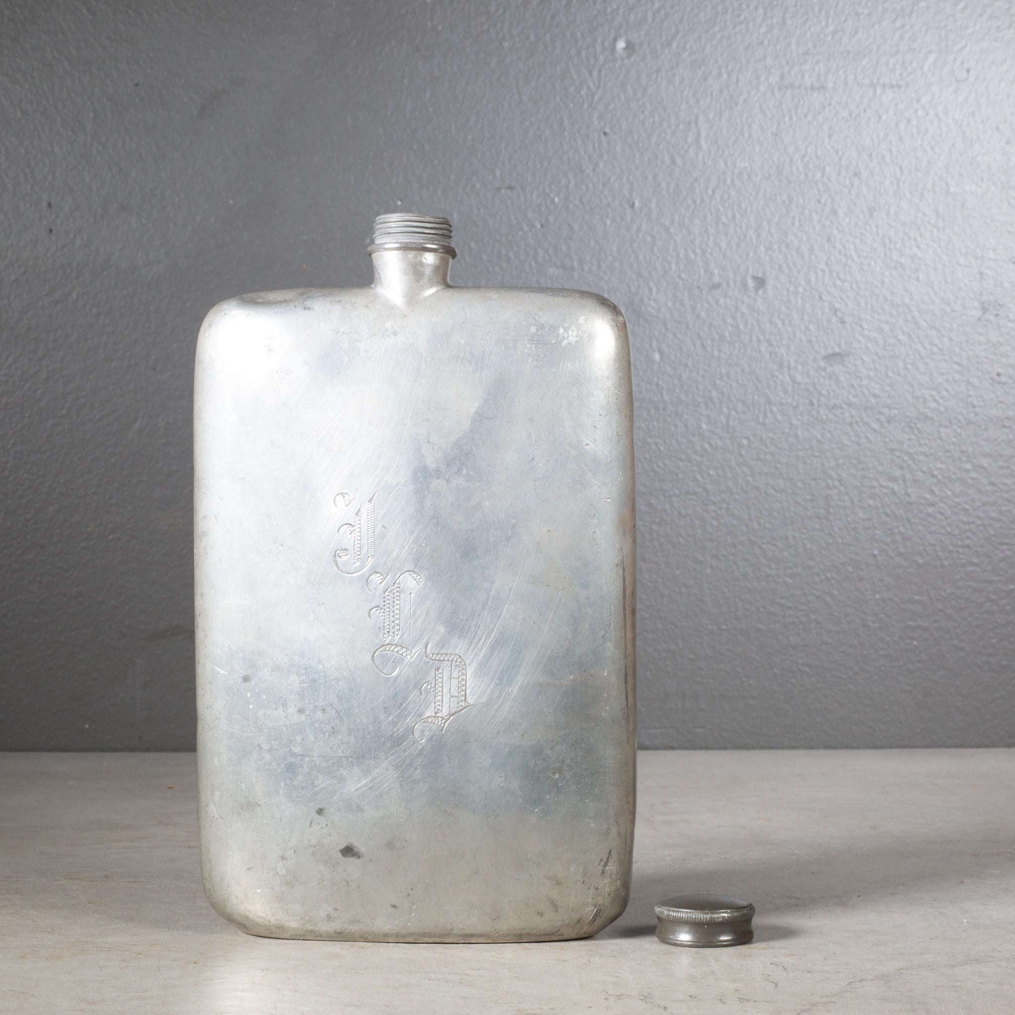 Metal 19th c. Sterling Silver Abercrombie & Fitch Flask c.1890-1900 For Sale