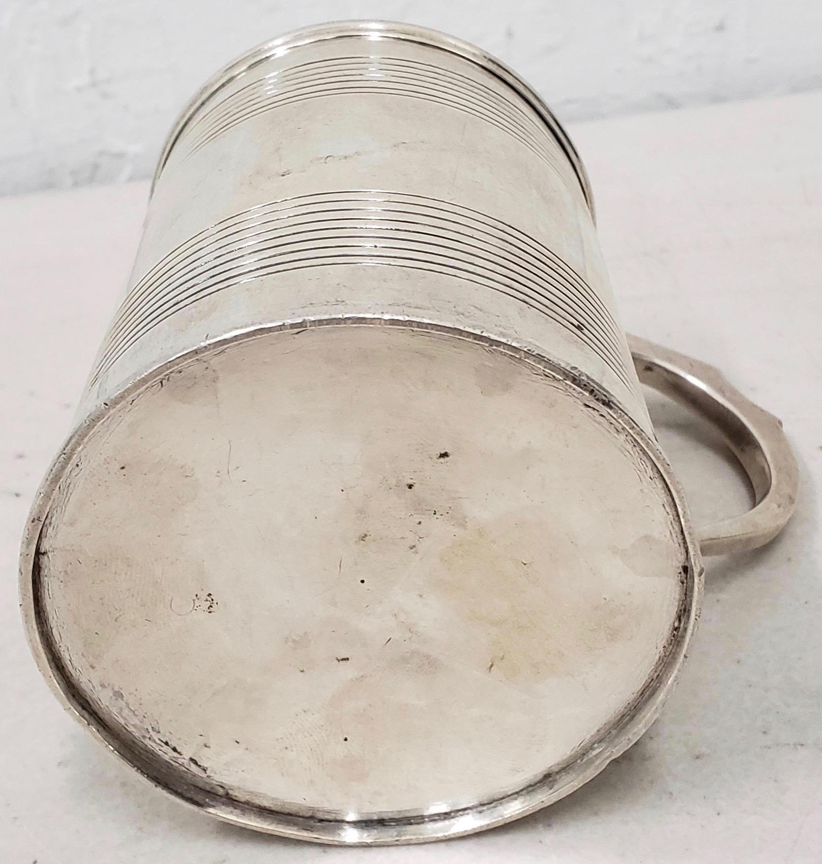 19th Century Sterling Silver Christening Cup with Hallmarks In Good Condition In San Francisco, CA
