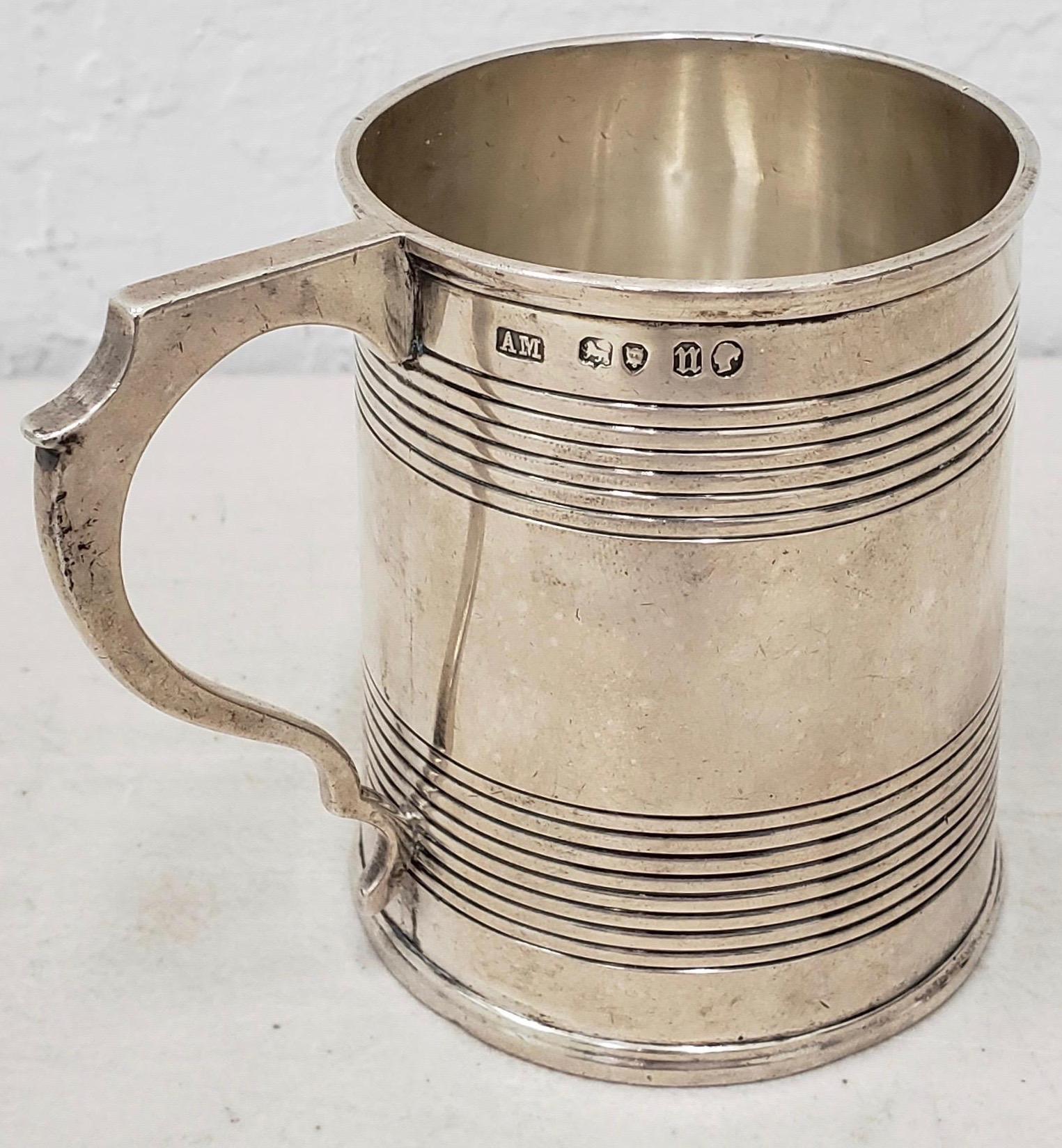 19th Century Sterling Silver Christening Cup with Hallmarks 1