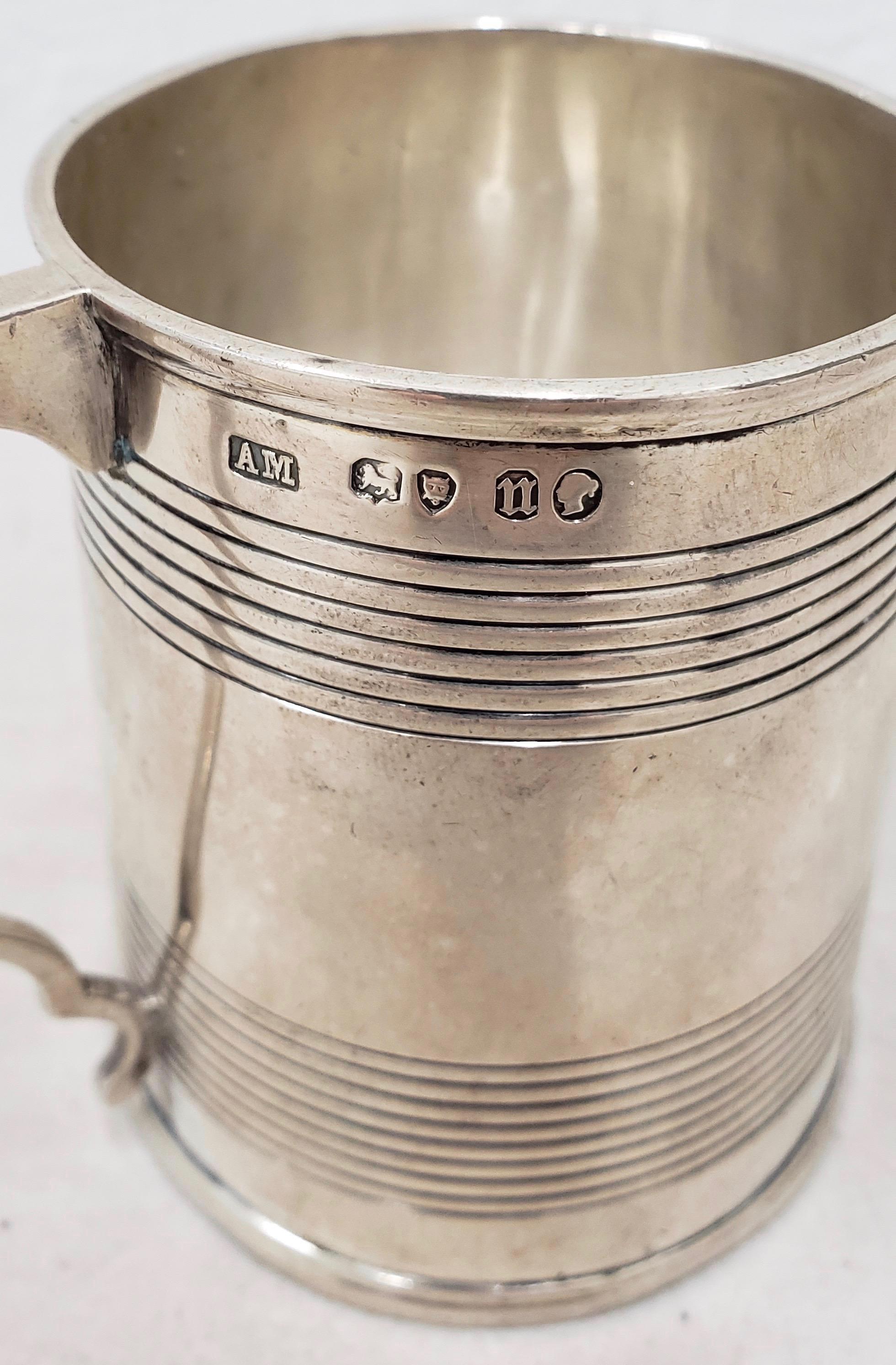 19th Century Sterling Silver Christening Cup with Hallmarks 2