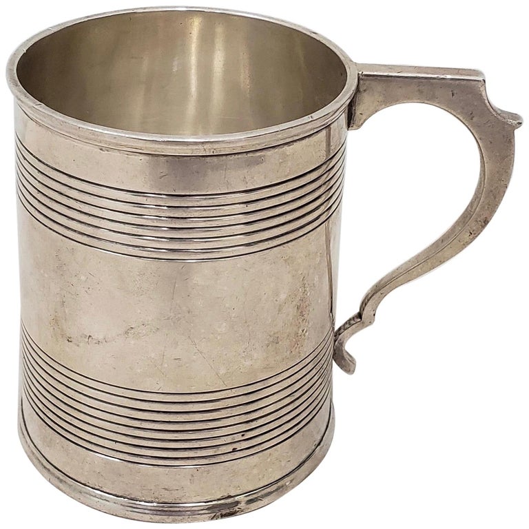 19th Century Sterling Silver Christening Cup with Hallmarks For Sale