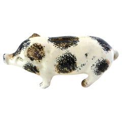 19th C. Stoneware Children's Savings Pig Bank. England, Circa 1880