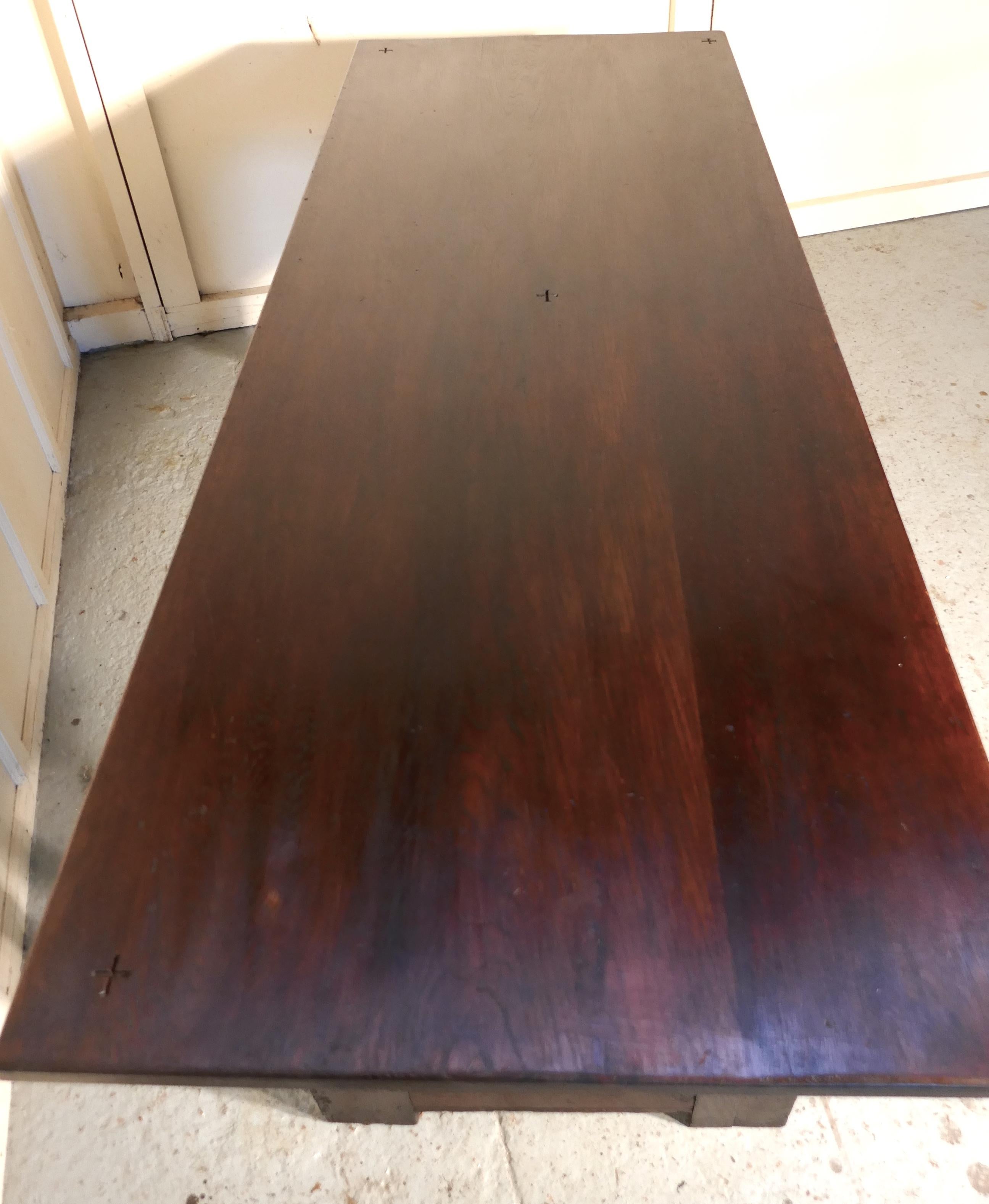 19th C Sturdy Heavy Carved Oak Table   This is a wonderful table For Sale 3