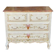 19th Century Style French Country Painted Chest of Drawers Commode