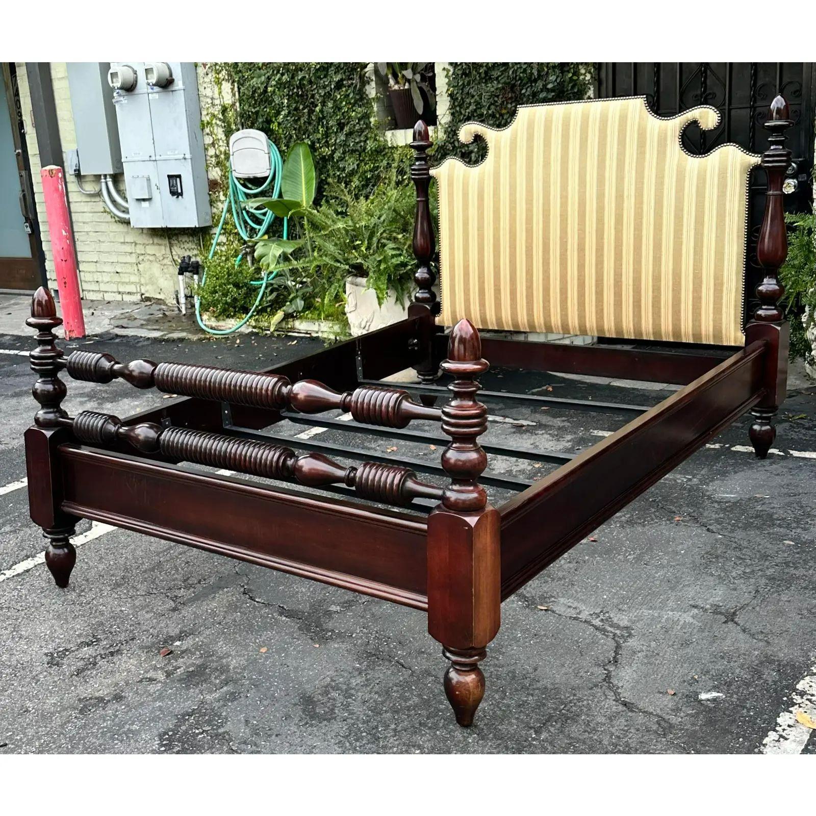 19th C Style Rose Tarlow Melrose House Queen Bed in Mahogany 2