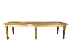 19th C Style Solid Natural Italian Walnut TORINO Carved Leg Table custom sizes