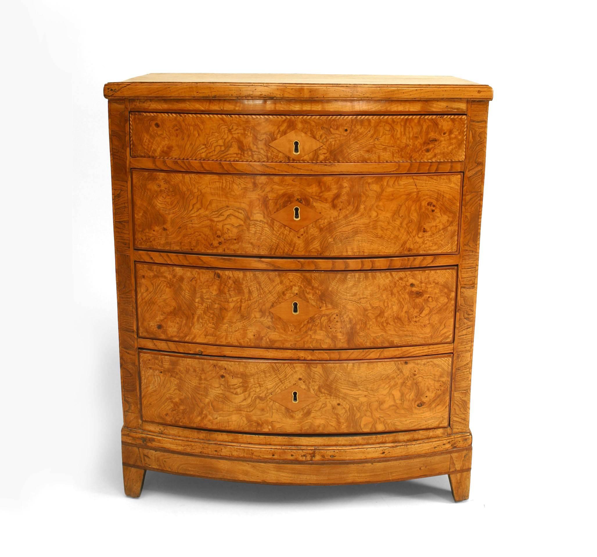 19th c. Swedish Biedermeier Ash Wood Chest In Good Condition In New York, NY