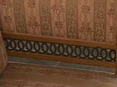 19th c. Swedish Carved and Painted Settee