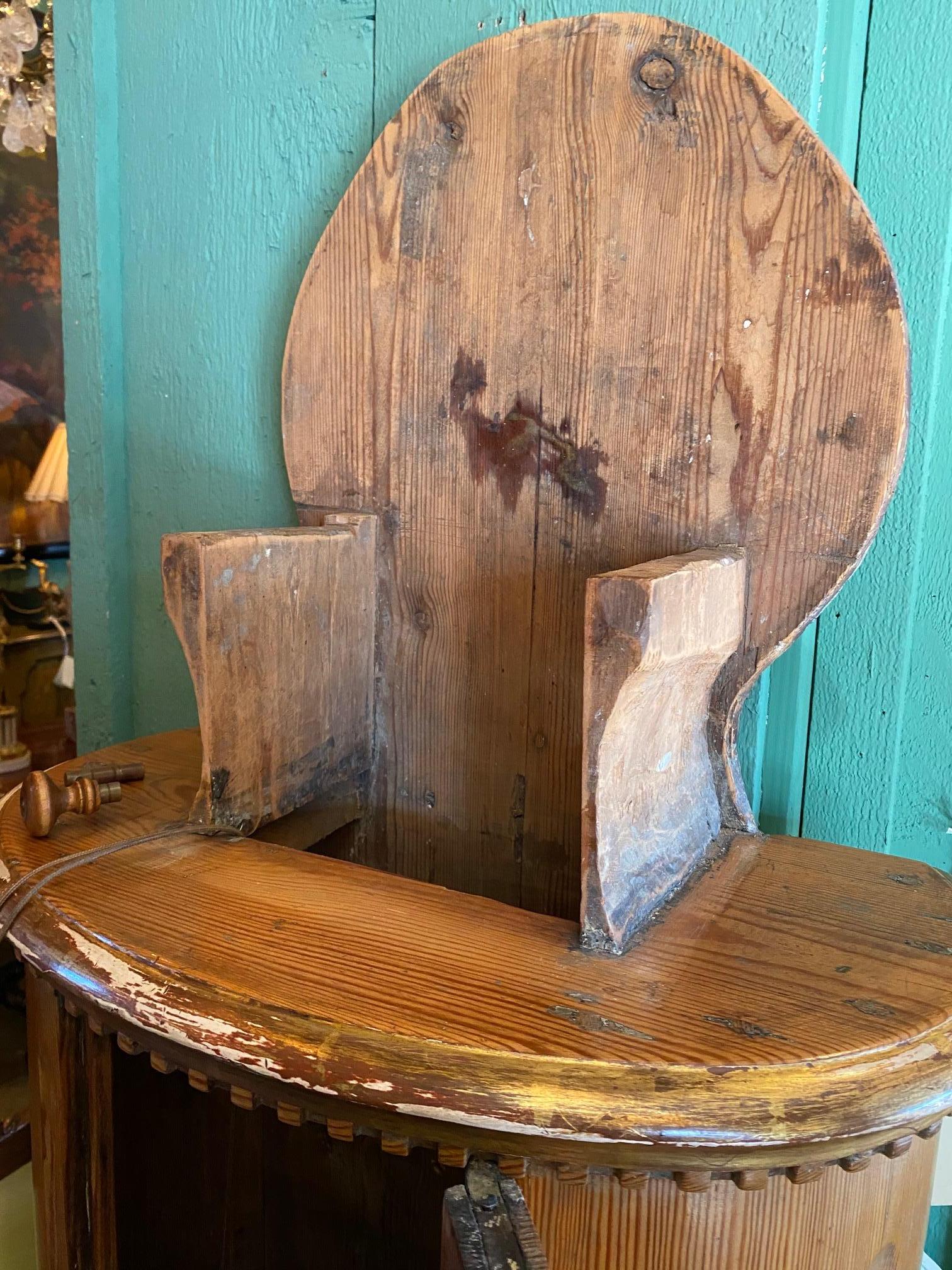 19th C. Swedish Carved Pine Wood Clock Grandmother Grandfather Long Case Antique For Sale 7