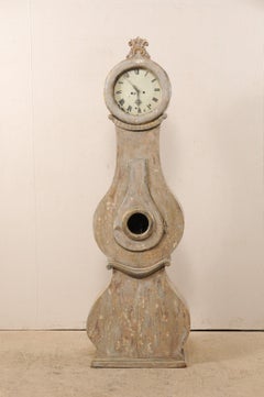 19th Century Swedish Fryksdahl Floor Clock w/ Beautiful, Curvaceous Body