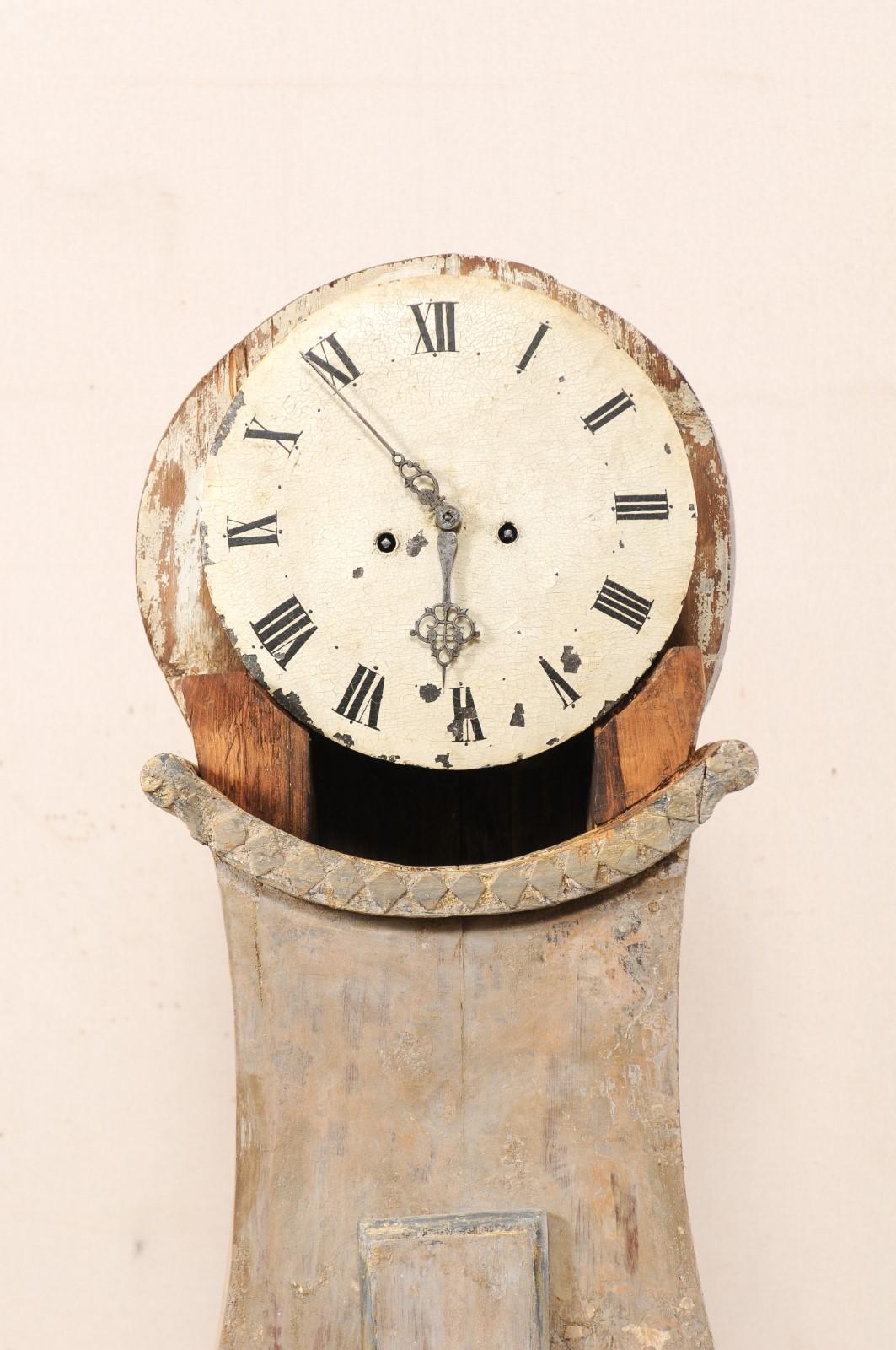 19th Century Swedish Fryksdahl Floor Clock w/ Beautiful, Curvaceous Body 1