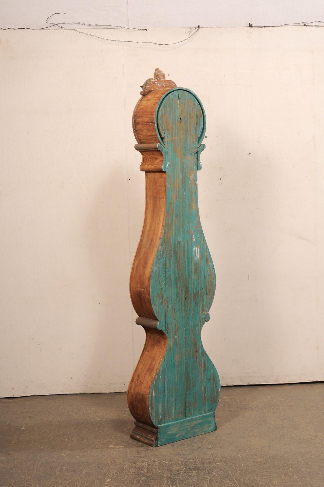 19th C. Swedish Fryksdahl Grandfather Clock, 7.5 Ft Tall For Sale 5