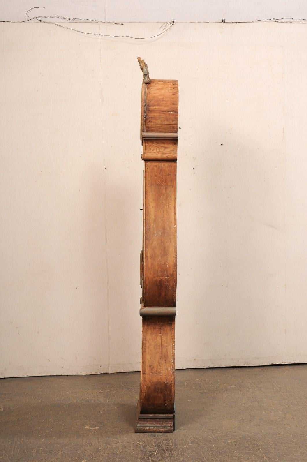 19th C. Swedish Fryksdahl Grandfather Clock, 7.5 Ft Tall For Sale 6