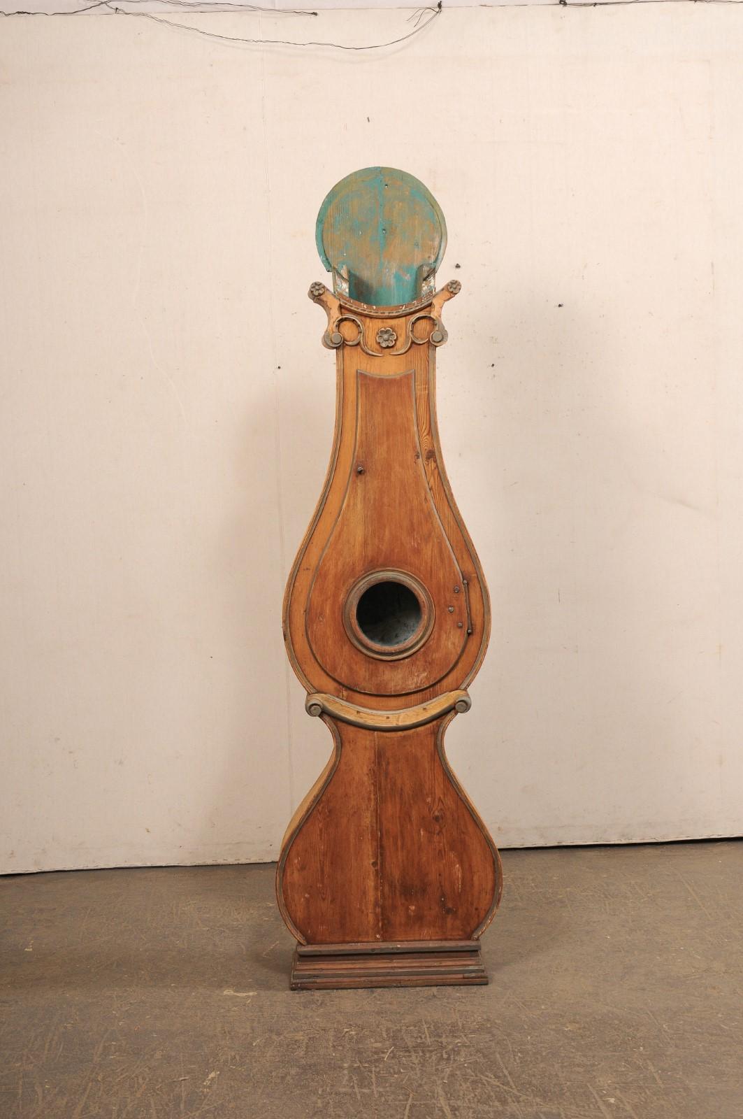19th C. Swedish Fryksdahl Grandfather Clock, 7.5 Ft Tall In Good Condition For Sale In Atlanta, GA