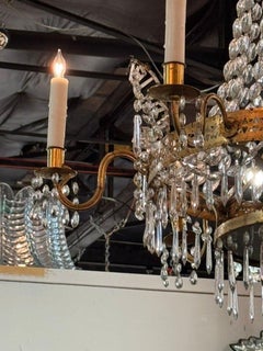 19th c. Swedish Gustavian Crystal Chandelier