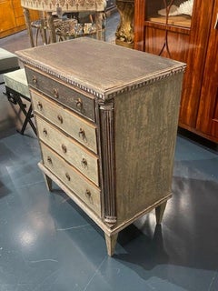 19th c. Swedish Gustavian Painted Chest