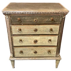 19th c. Swedish Gustavian Painted Chest