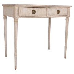 19th C. Swedish Gustavian Painted Console Table or Desk