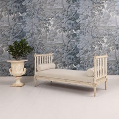 19th c. Swedish Gustavian Period Daybed / Bench in Original Paint
