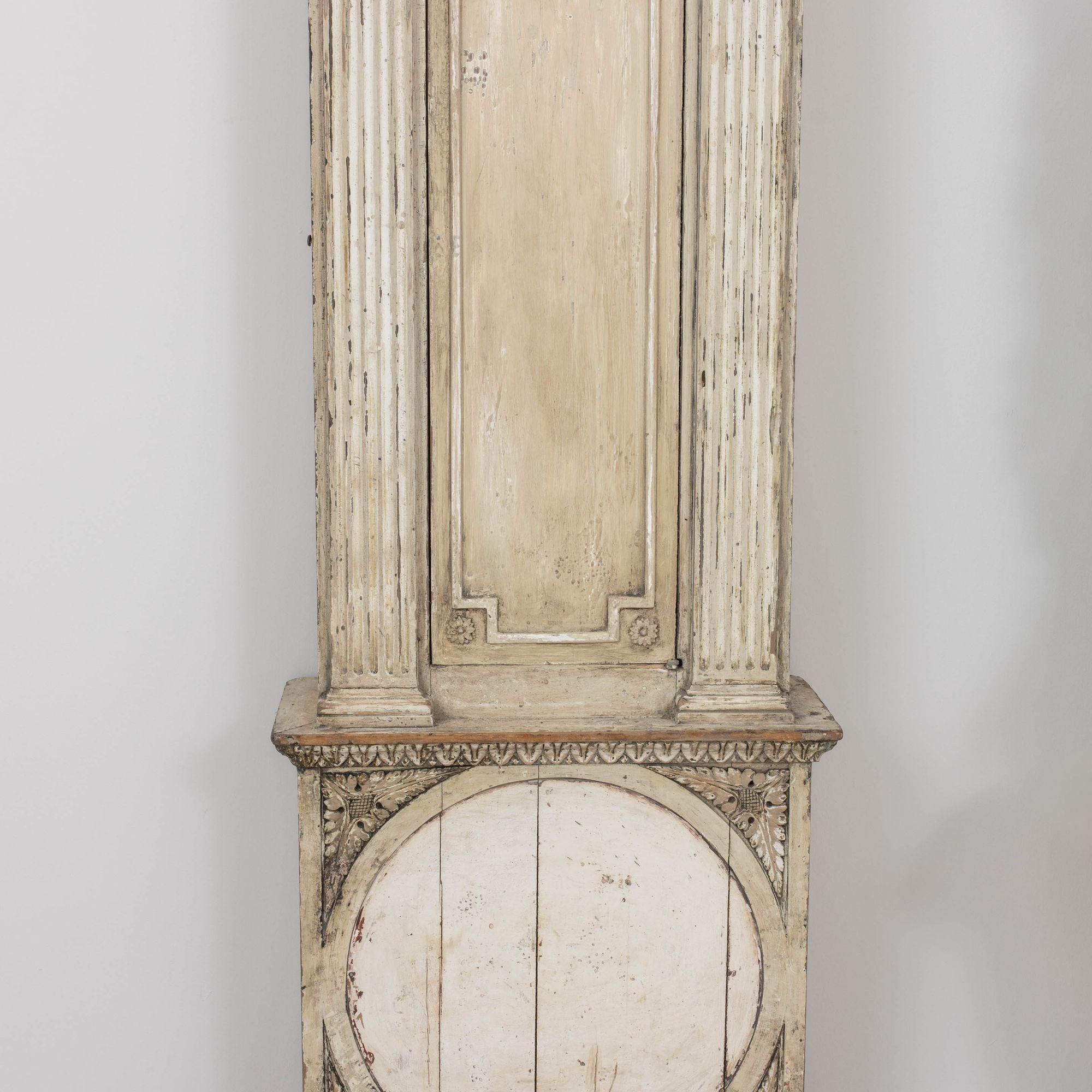 19th c. Swedish Gustavian Pilaster Cupboard in Original Paint 2