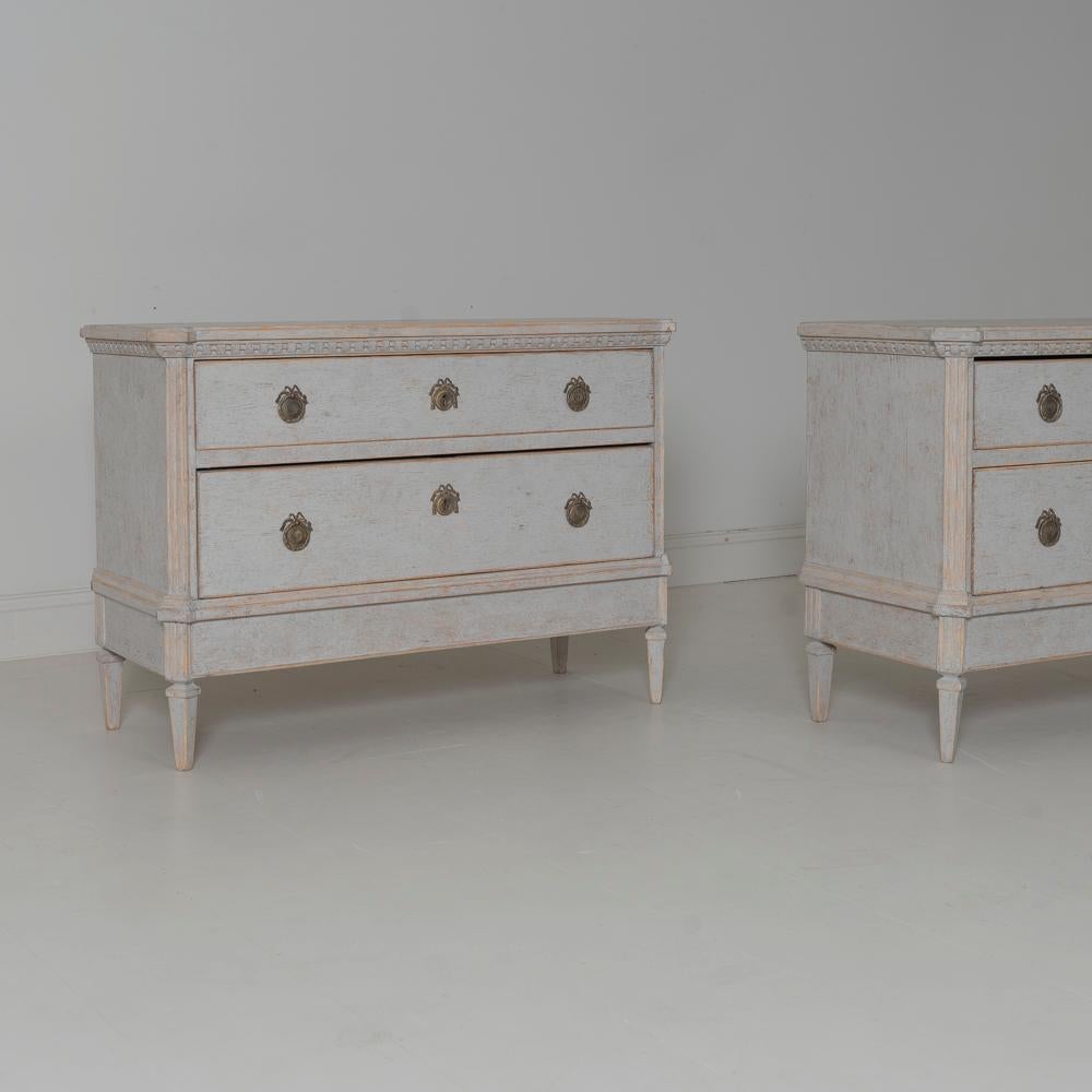 19th Century Swedish Gustavian Style Pair of Bedside Chests In Good Condition In Wichita, KS