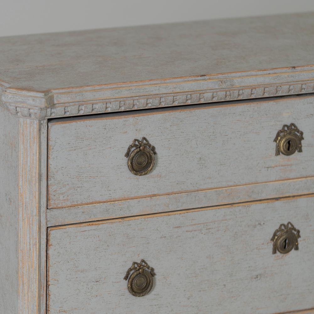Paint 19th Century Swedish Gustavian Style Pair of Bedside Chests