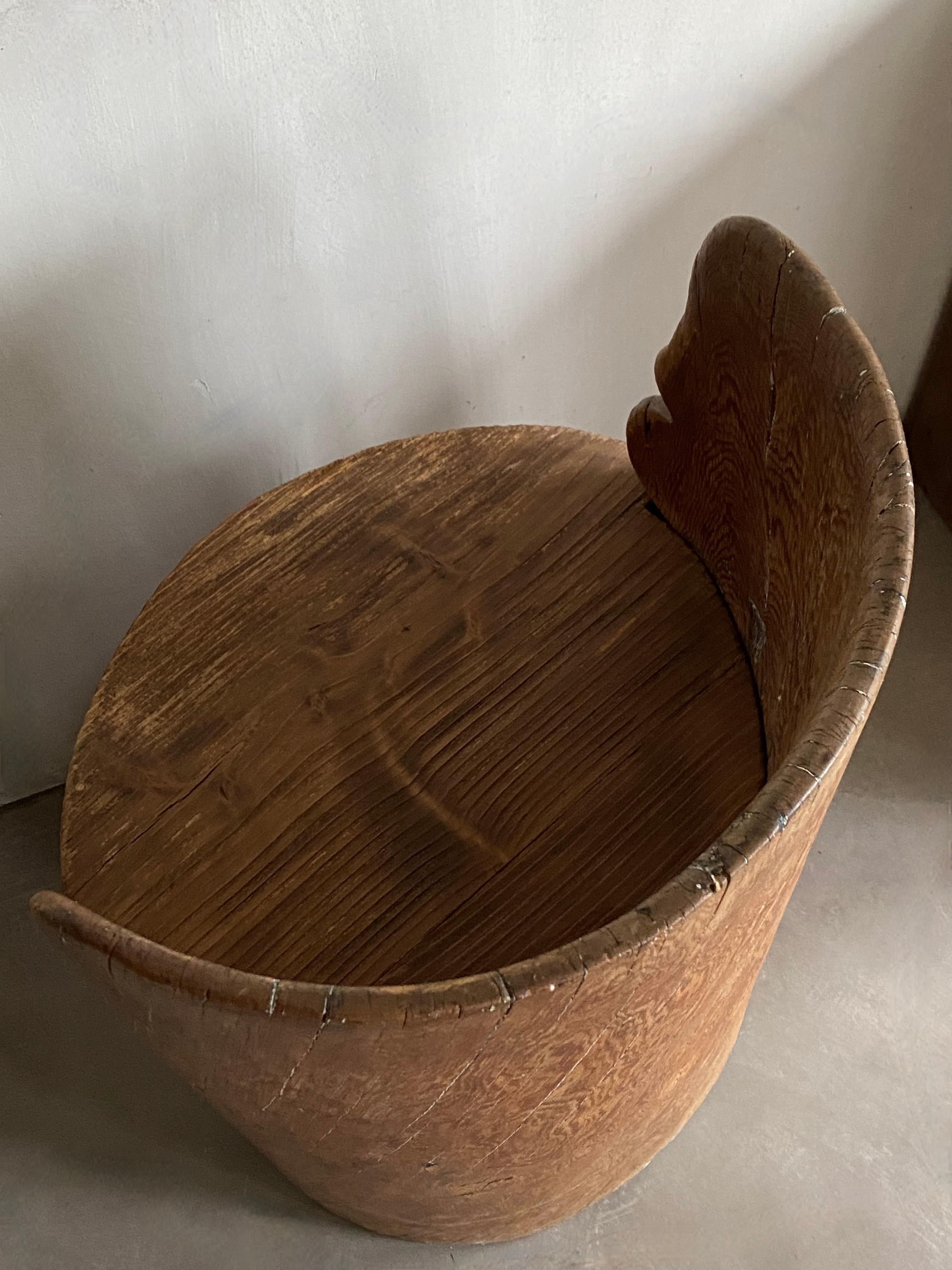 Pine 19th C Swedish Kubbstol
