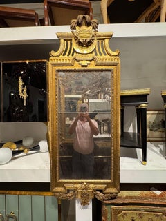 19e s. Miroir néoclassique suédois en bois doré