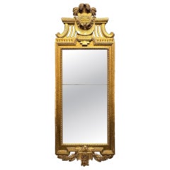 19e s. Miroir néoclassique suédois en bois doré