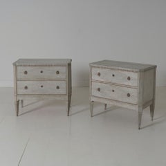 Swedish Pair of Gustavian Style Bedside Chests