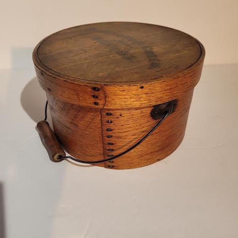 Hand-Crafted 19th C  Swing Handled Pantry Box - Signed Boston