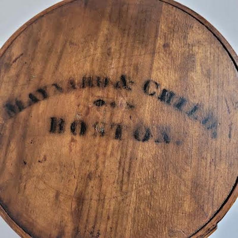 19th Century 19th C  Swing Handled Pantry Box - Signed Boston