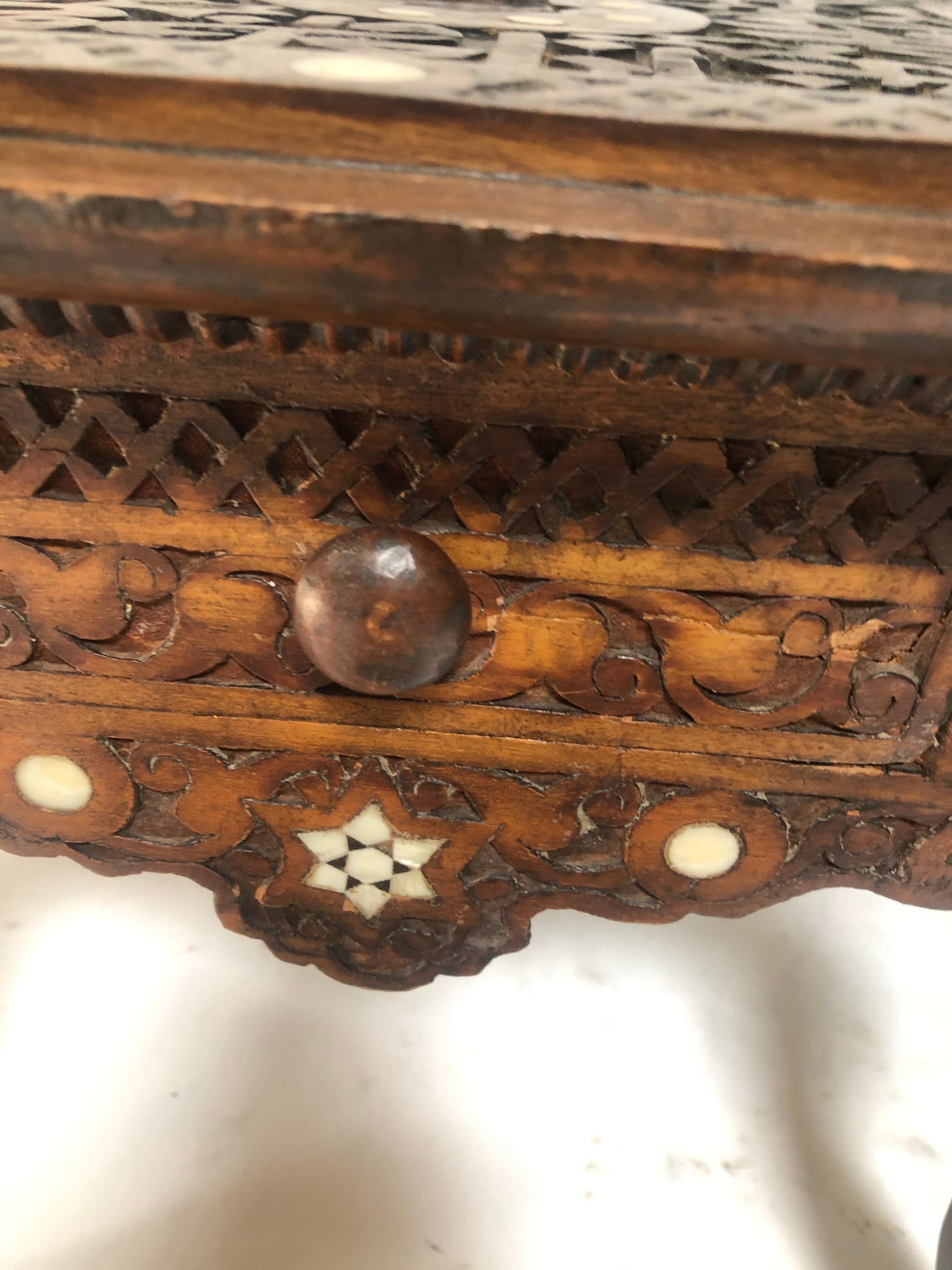 19th Century Syrian Inlay Mother of Pearl Table 2