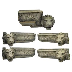 19th C. Terracotta Lion Head Regency Style Building Garden Architectural Element