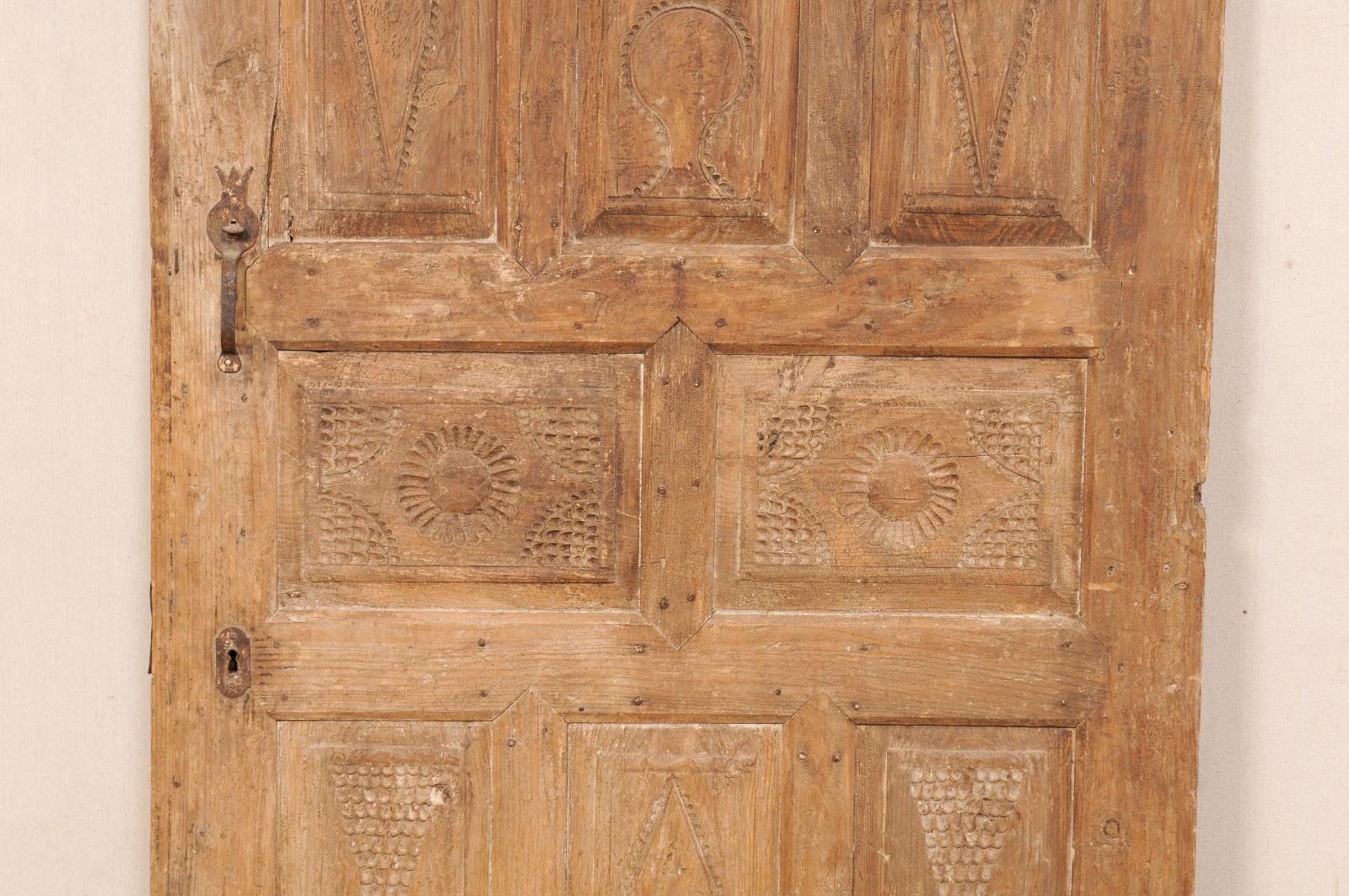 Turc Porte à panneau surélevé en bois décoratif turc du 19e C. en vente