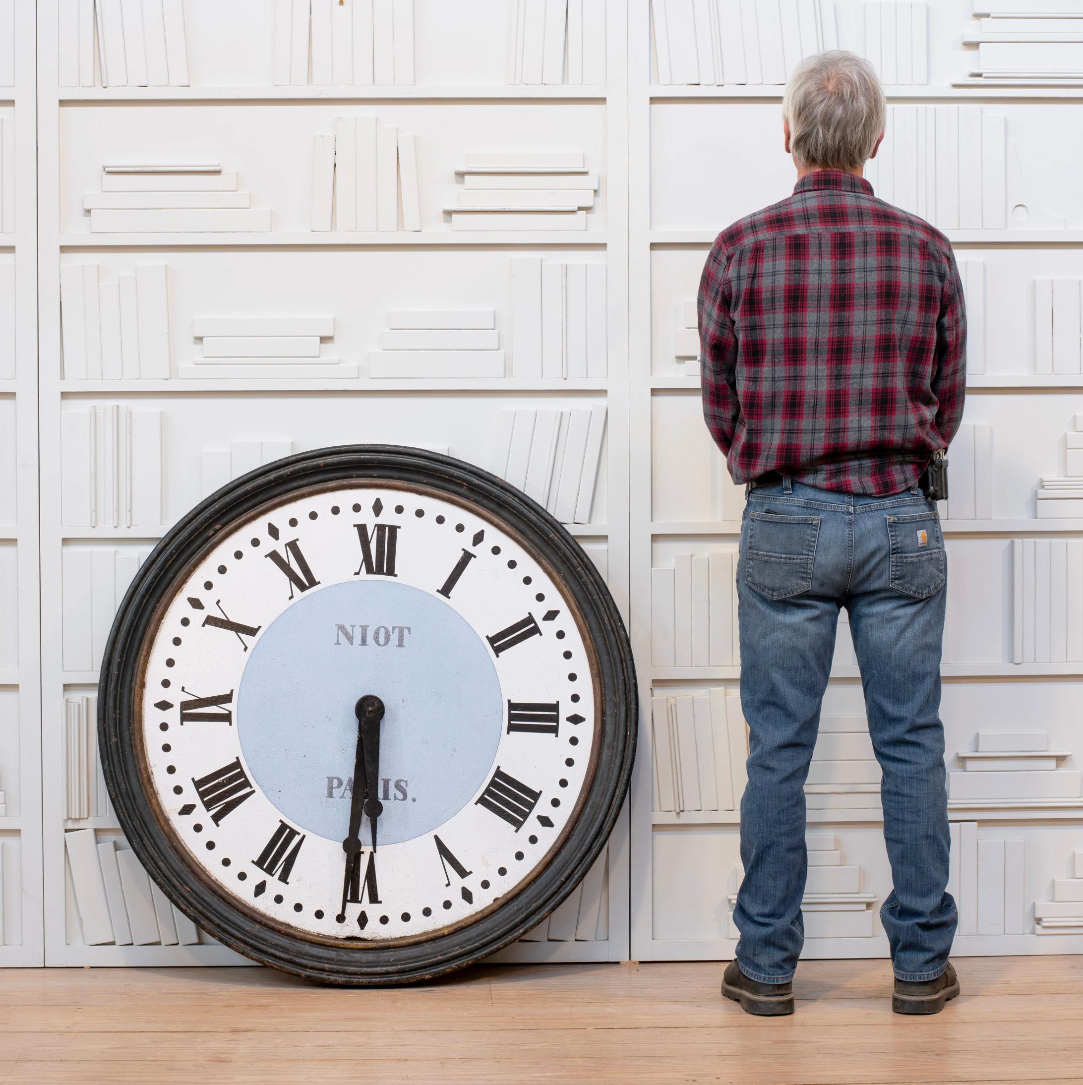 A beautiful 19th Century French Turret Clock labeled 