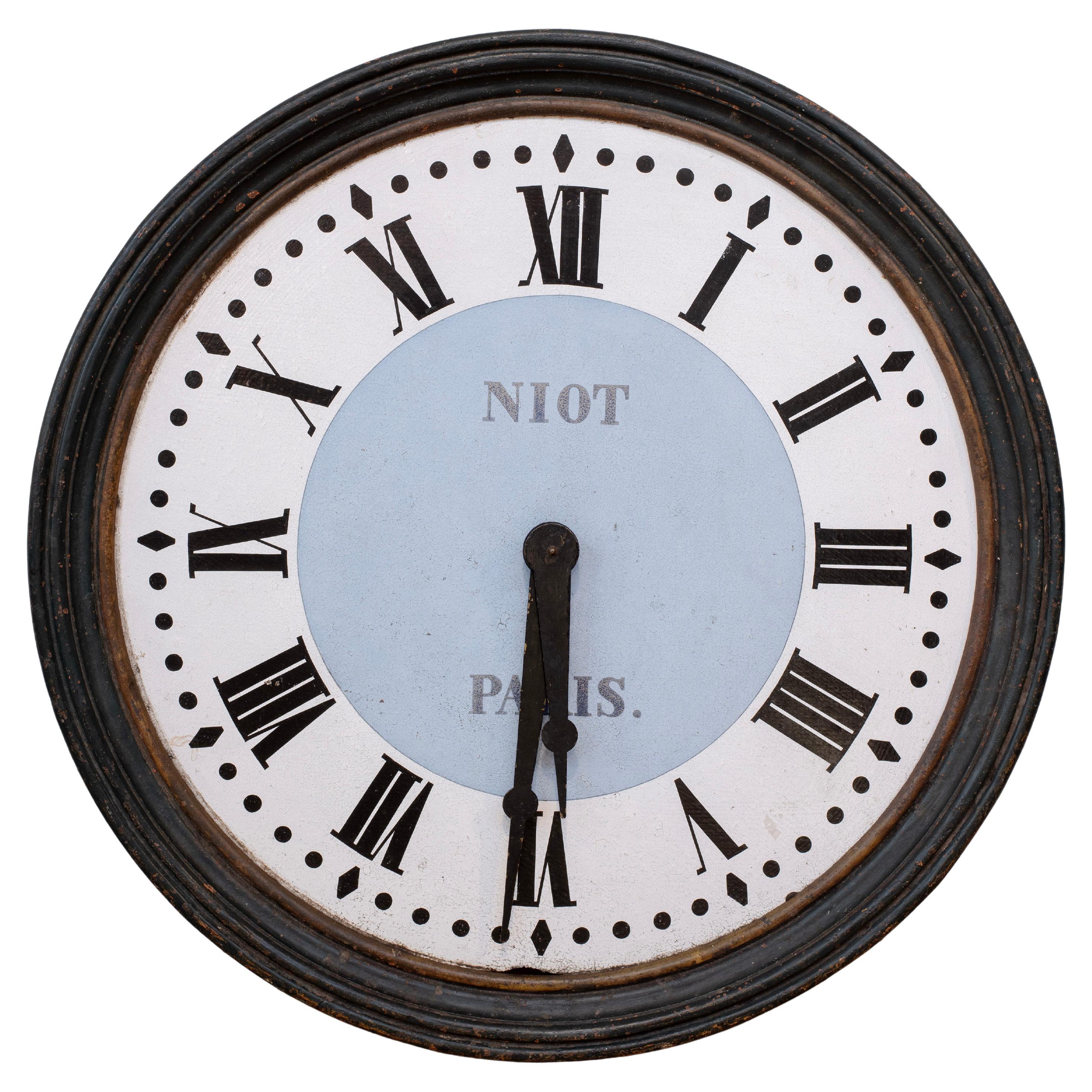 19th C. Turret Clock Face, French Terra Cotta For Sale