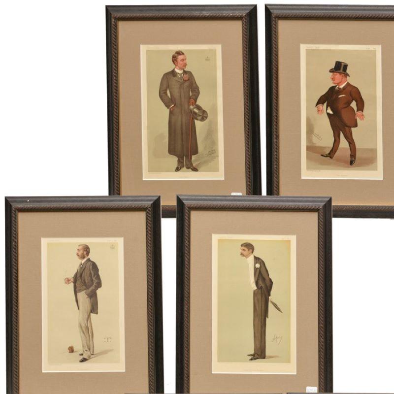 19e siècle, Vanity Fair Framed Chromolithographe of Gentlemen Ex. Christie' s en vente 1