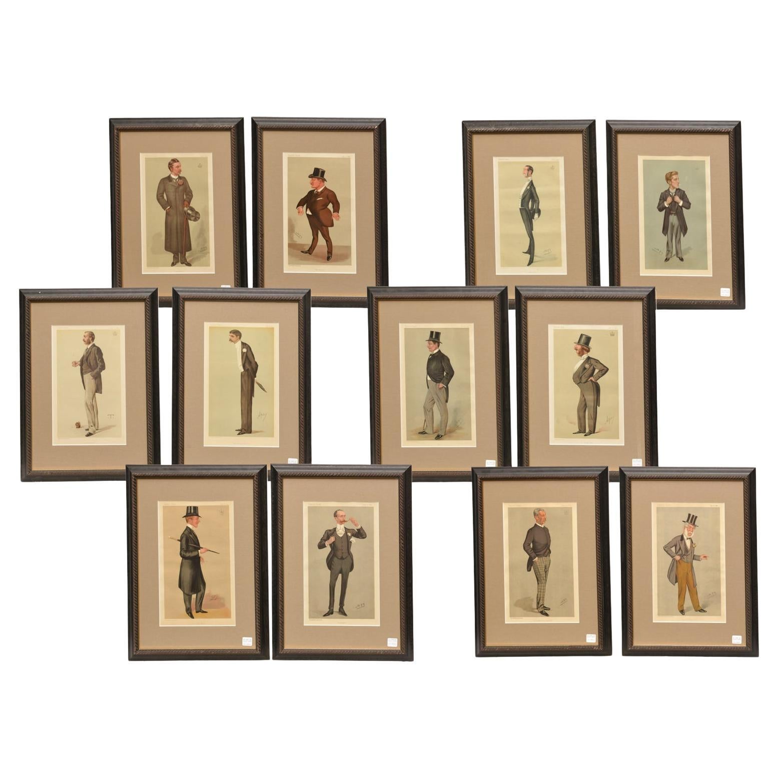 19. Jh., Vanity Fair Gerahmte Chromolithographie von Gentlemen Ex. Christie''s