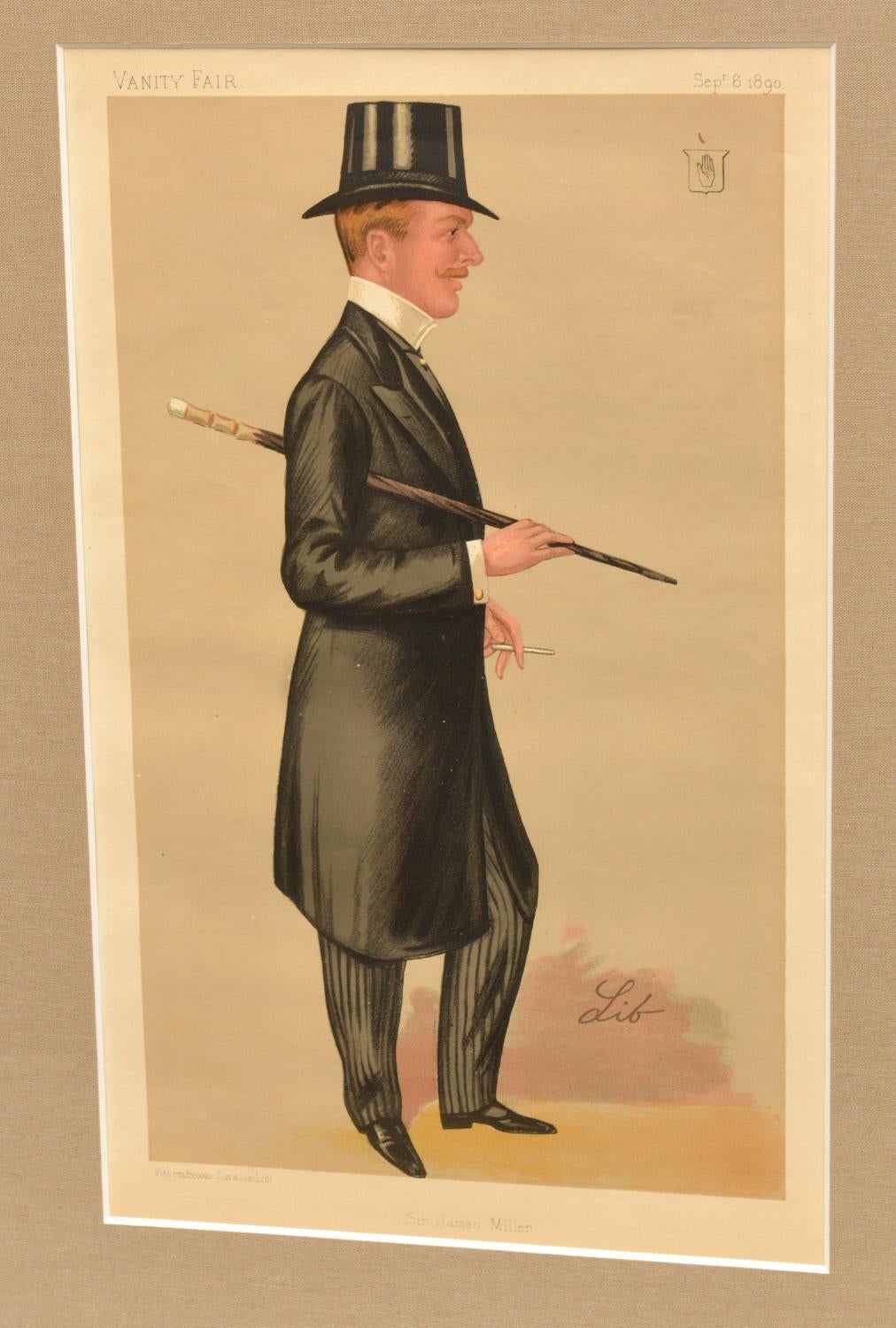 19. Jahrhundert, Vanity Fair Gerahmte Chromolithographien von Gentlemen Ex. Christie's, 12 im Angebot 2