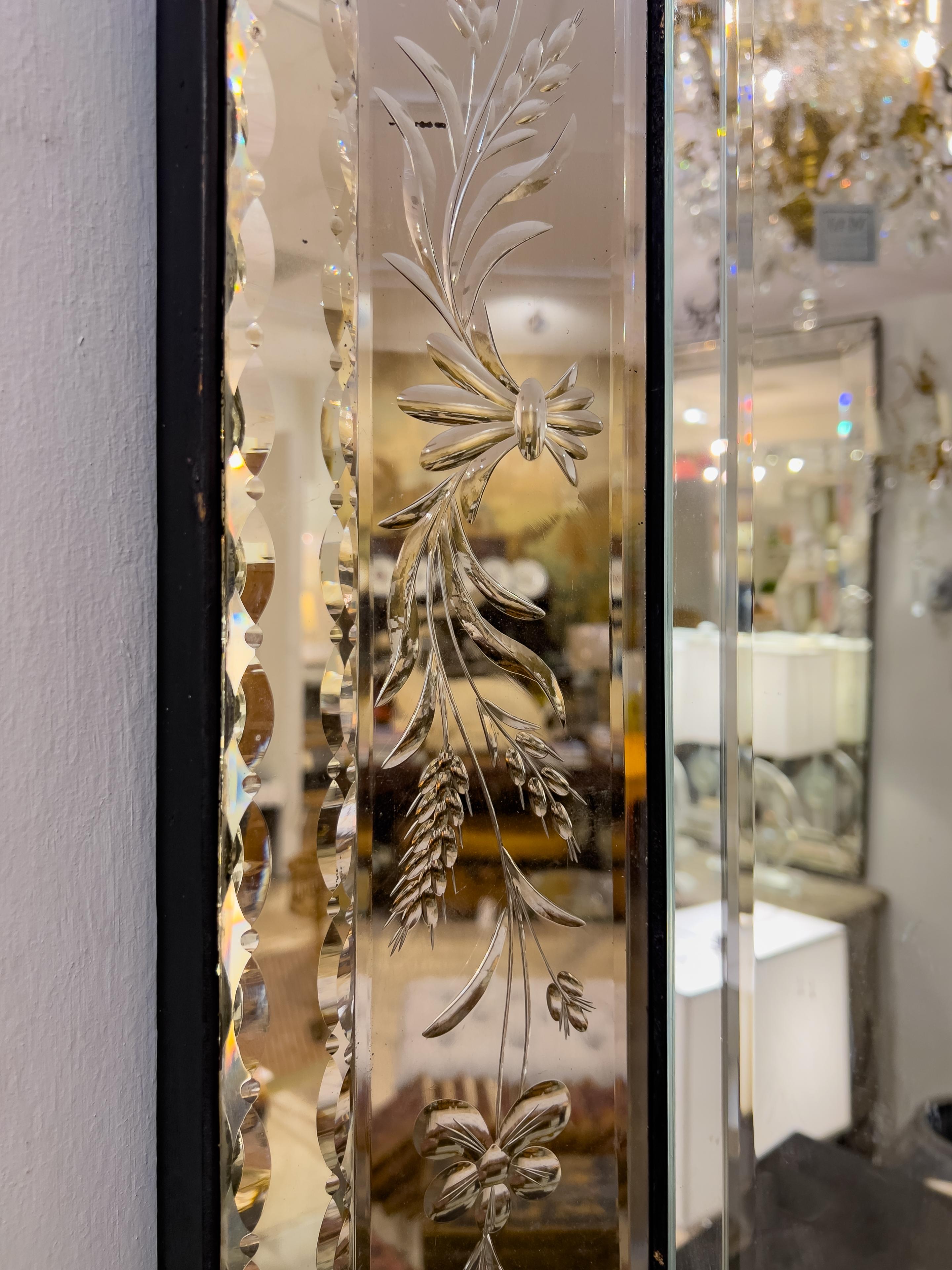 Beveled 19th C. Venetian Mirror