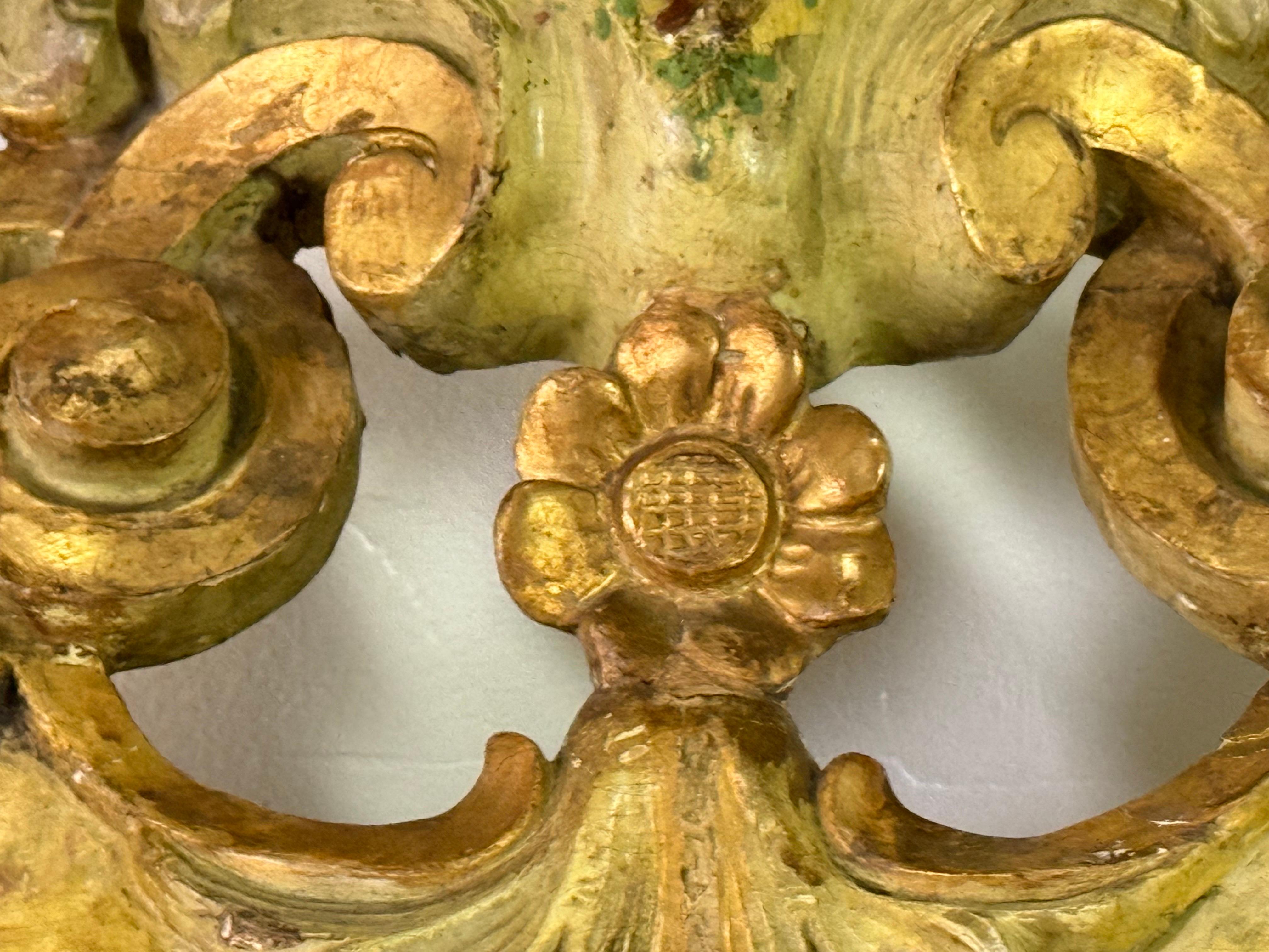 19th Century 19th C. Venetian Painted Mirror For Sale