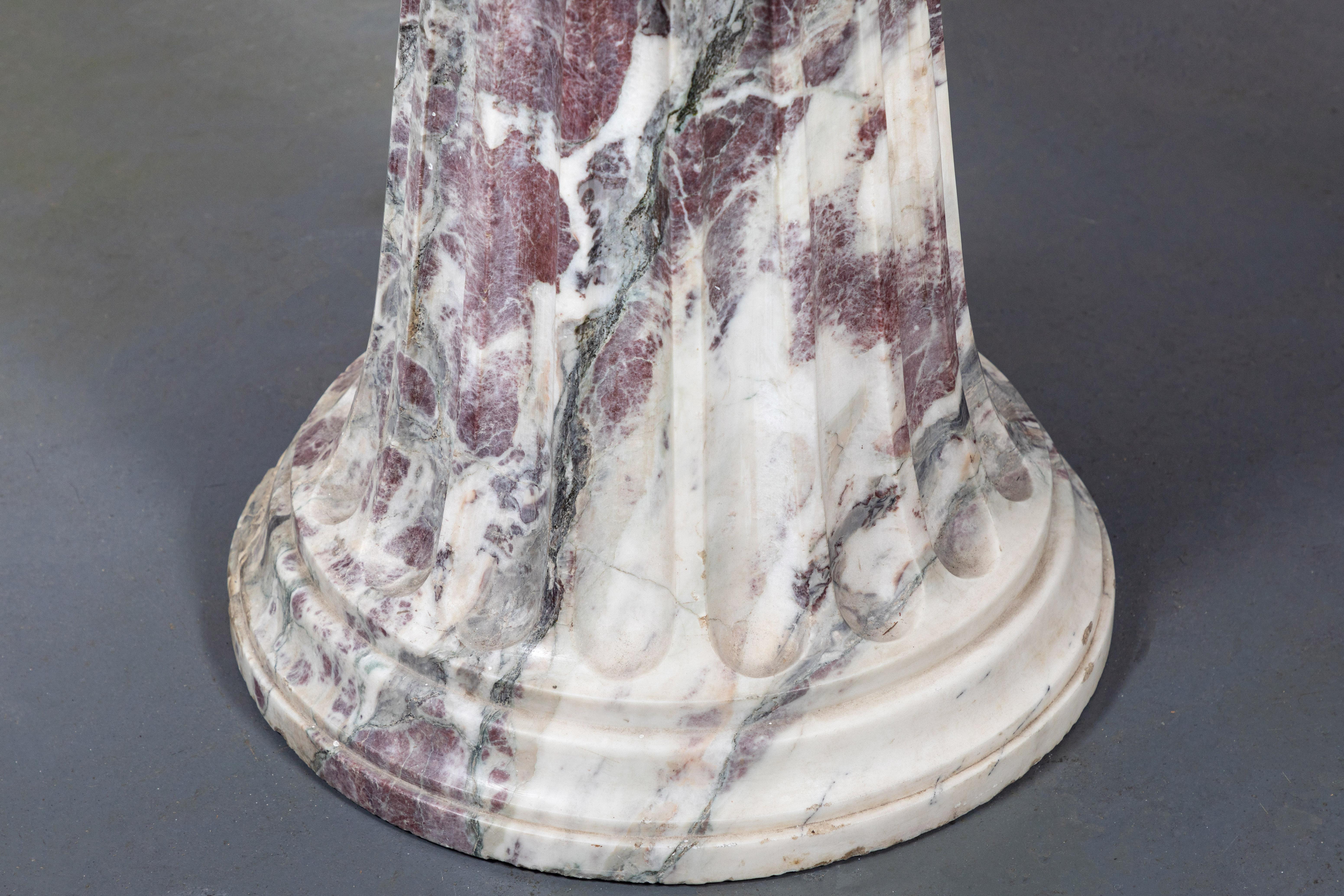 19th Century, Vibrant, Speciman Marble Garden Table In Good Condition For Sale In Los Angeles, CA