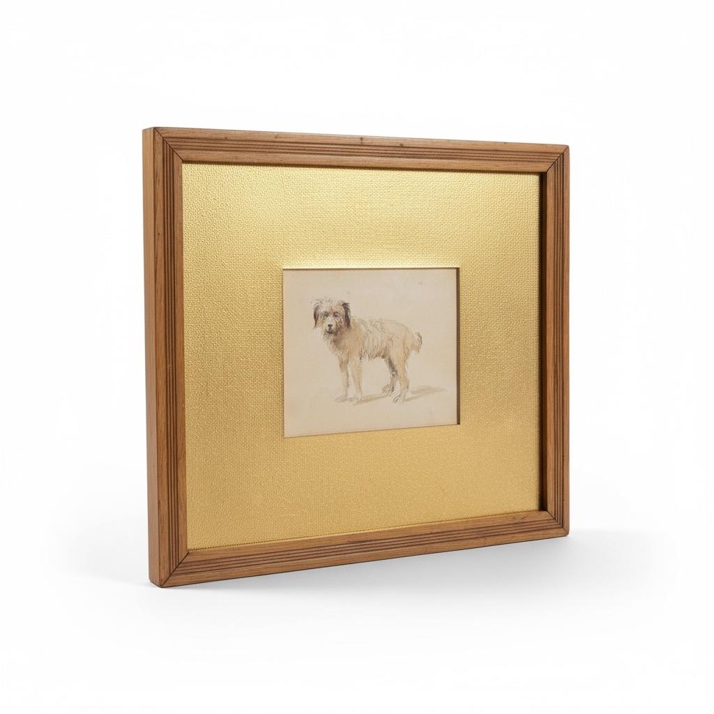 19. Jahrhundert. Viktorianische Englisch Aquarell von Terrier Hund Att. An Sir Edwin Landseer im Zustand „Gut“ im Angebot in Kennesaw, GA