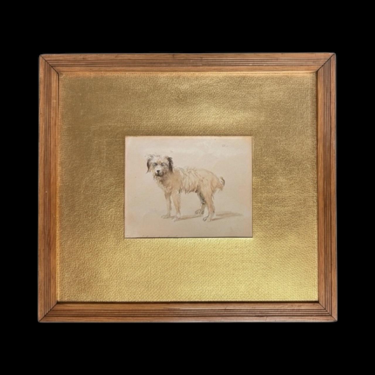 19. Jahrhundert. Viktorianische Englisch Aquarell von Terrier Hund Att. An Sir Edwin Landseer (Holz) im Angebot
