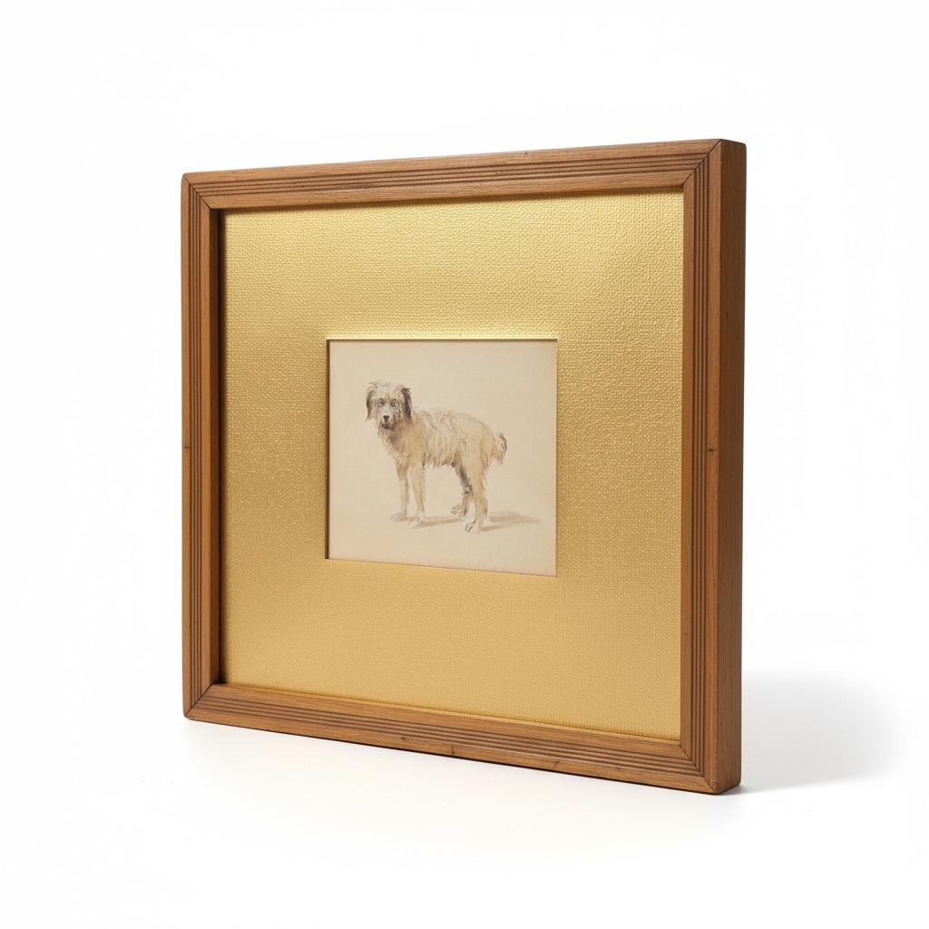 19. Jahrhundert. Viktorianische Englisch Aquarell von Terrier Hund Att. An Sir Edwin Landseer im Angebot 1