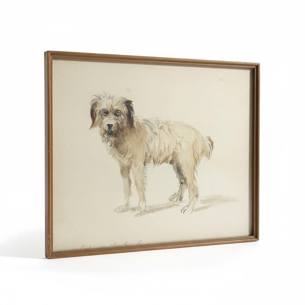 19. Jahrhundert. Viktorianische Englisch Aquarell von Terrier Hund Att. An Sir Edwin Landseer im Angebot 2
